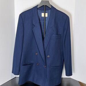 Pendleton Men's Wool‎ Blazer Jacket Navy Blue 100% Virgin Wool Vintage USA Made